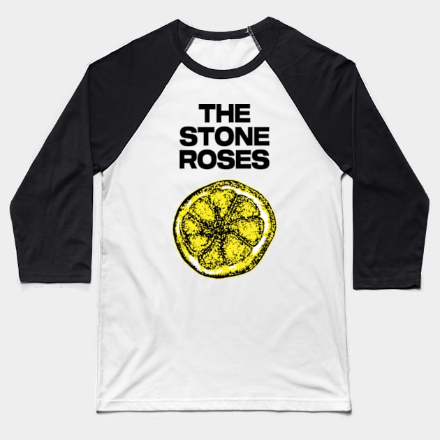 Stone Roses Merch The Stone Roses TSR Lemon Ringer Baseball T-Shirt by L-Ison